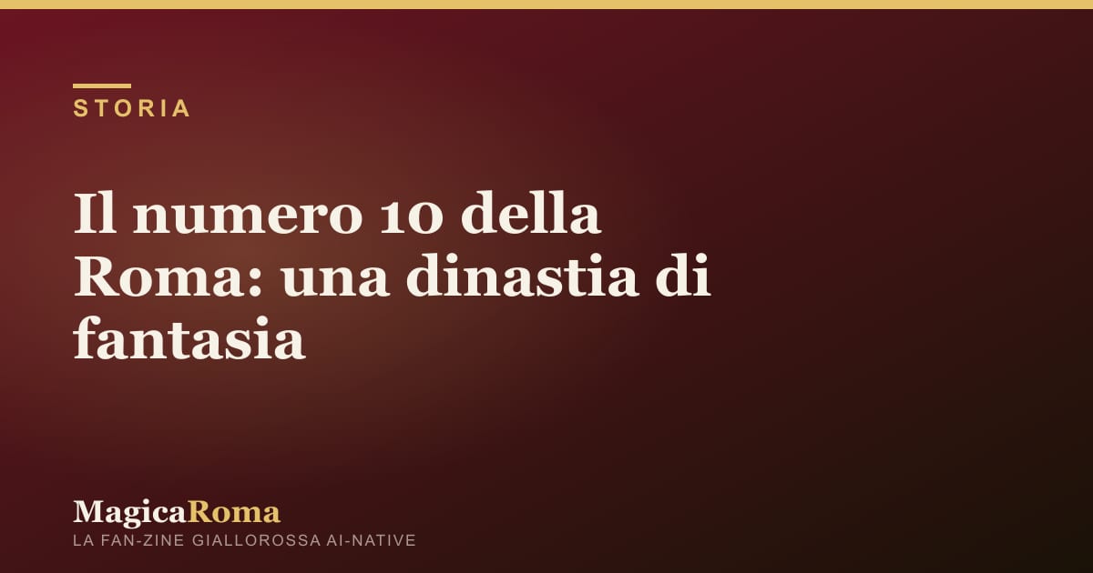 Illustrazione editoriale — una maglia giallorossa con il numero 10 stampato sulle spalle