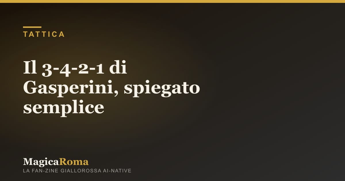 Schema tattico di un modulo 3-4-2-1 disegnato su una lavagnetta